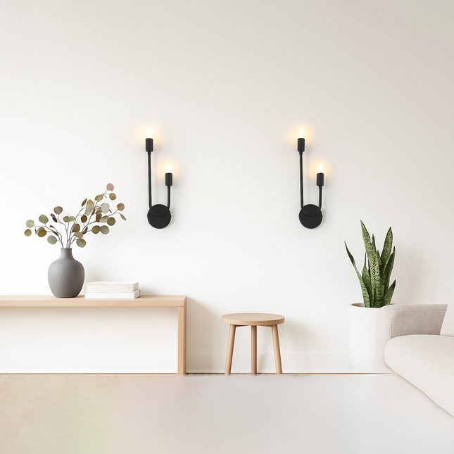 Enhance Your Decor with a Wall Candle Lamp matte black