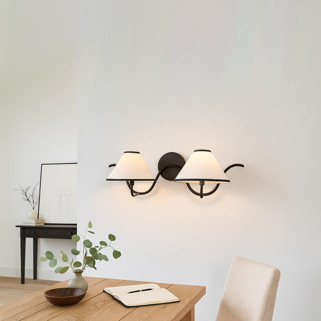 A masterpiece of modern lighting — sleek, bold, and matte black. Matte black