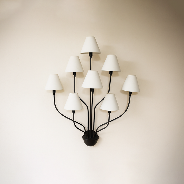 A sculptural statement — geometry meets grace in matte black Matte black