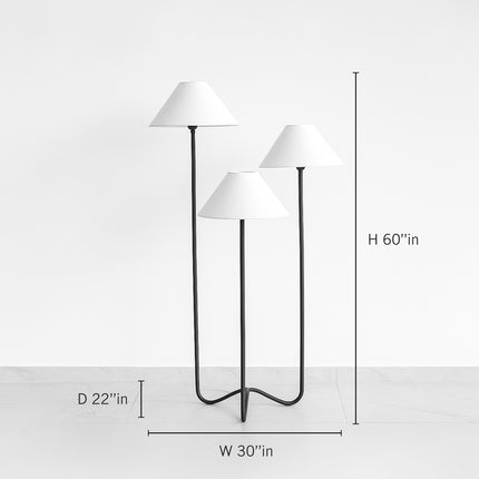 Crystal Cascade Floor Lamp: A Symphony of Radiance Matte black