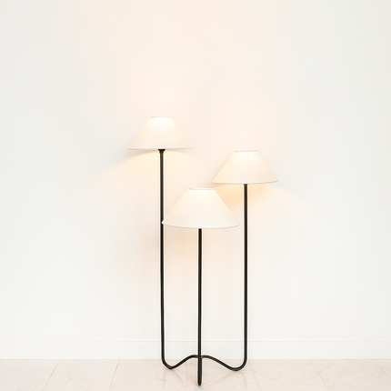 Crystal Cascade Floor Lamp: A Symphony of Radiance Matte black