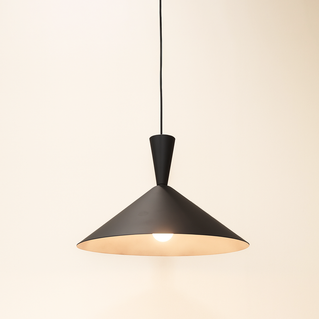 "Radiant Elegance: Artisanal Luxury Hanging Light for Upscale Interiors" Matte black