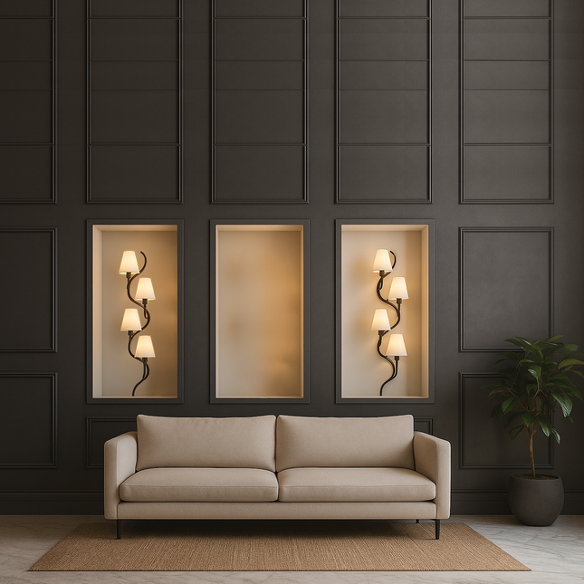 Embrace serene glow framed in distinctive matte black allure