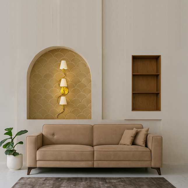 Discover the Charm of Golden Vertical lamp with canopy
