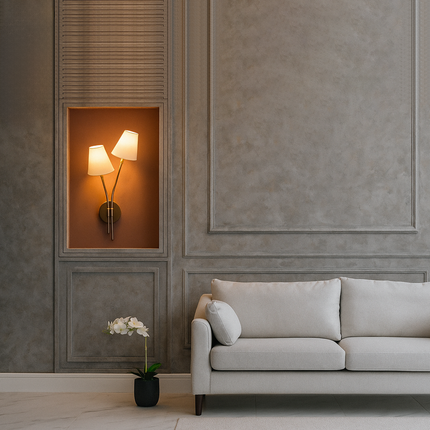 Illuminate your home with the regal charm of the Brown Antique wall sconce.