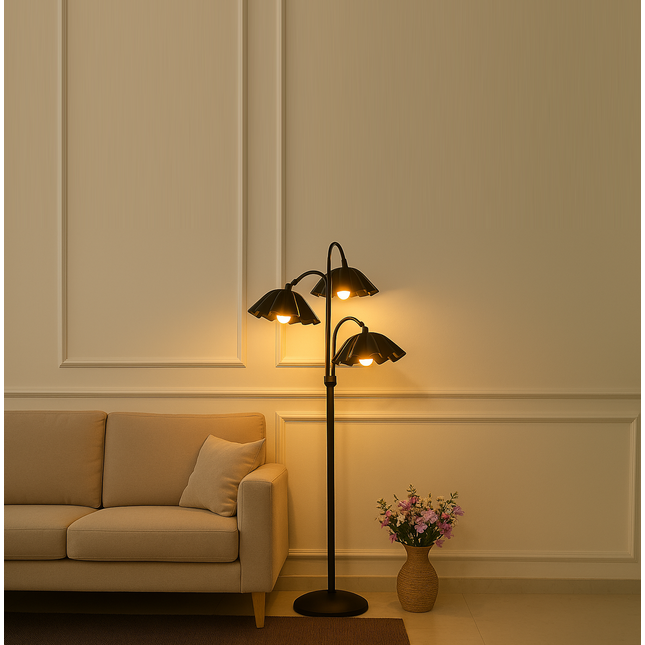 The Elegance of Tree Shaped Floor Lamps in Home Design Black