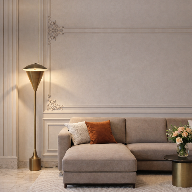 Luxe Antique Sputnik-Style Floor Lamp with Tapered Glow