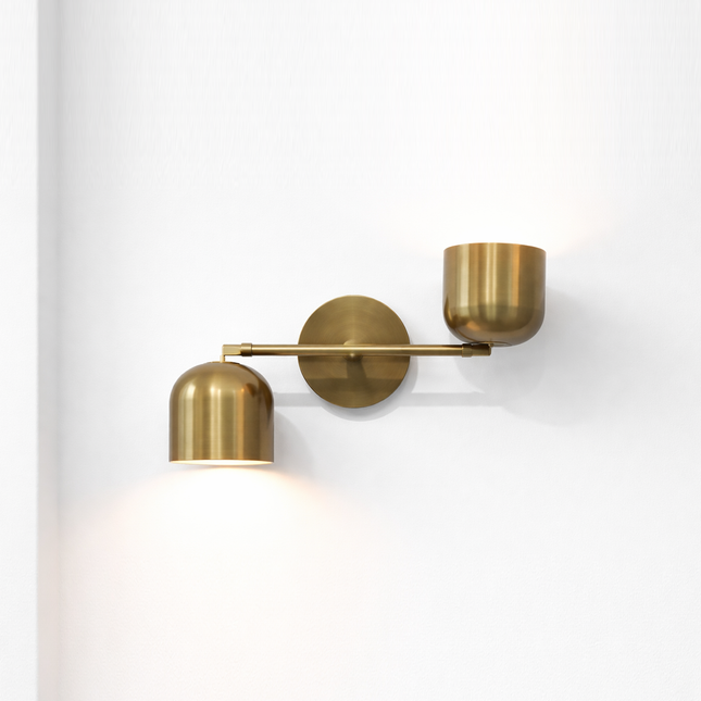 Regal Heritage Brown Antique Dual-Dome Wall Light