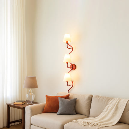 Stylish Vertical Red Wall Lamps for Modern Interiors