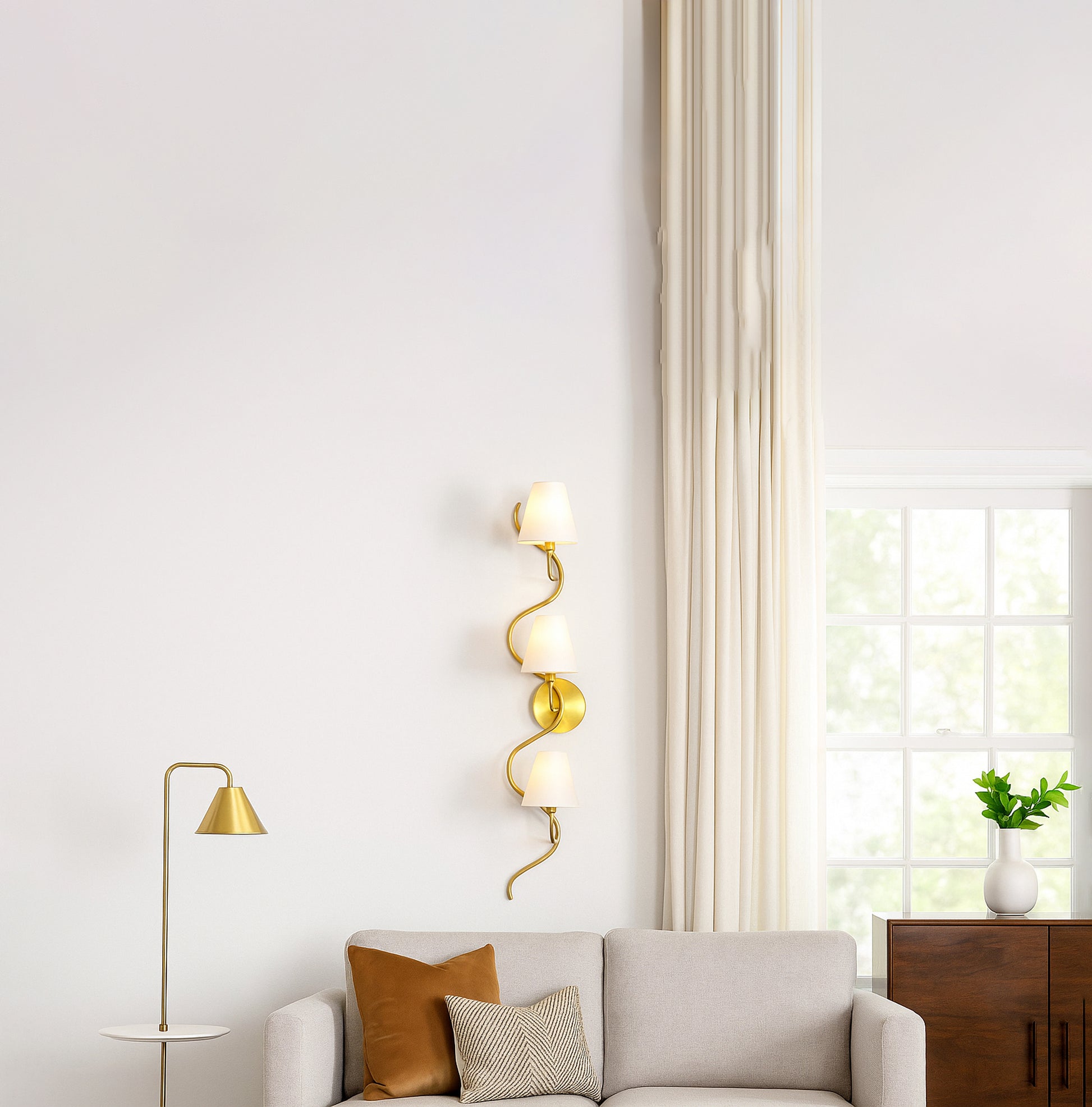 Discover the Charm of Golden Vertical lamp with canopy golden