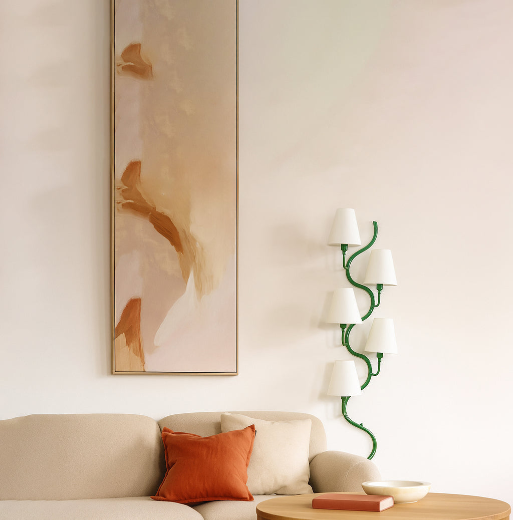 The Allure of Green Five Lamp Vertical Lighting Solutions