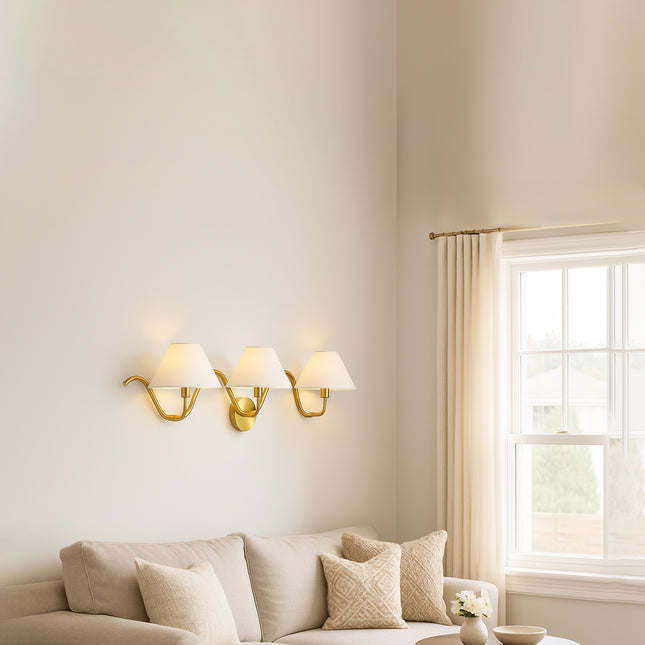 Affordable golden Wall Lights with three lamp You’ll Love