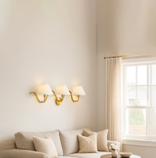 Affordable golden Wall Lights with three lamp You’ll Love