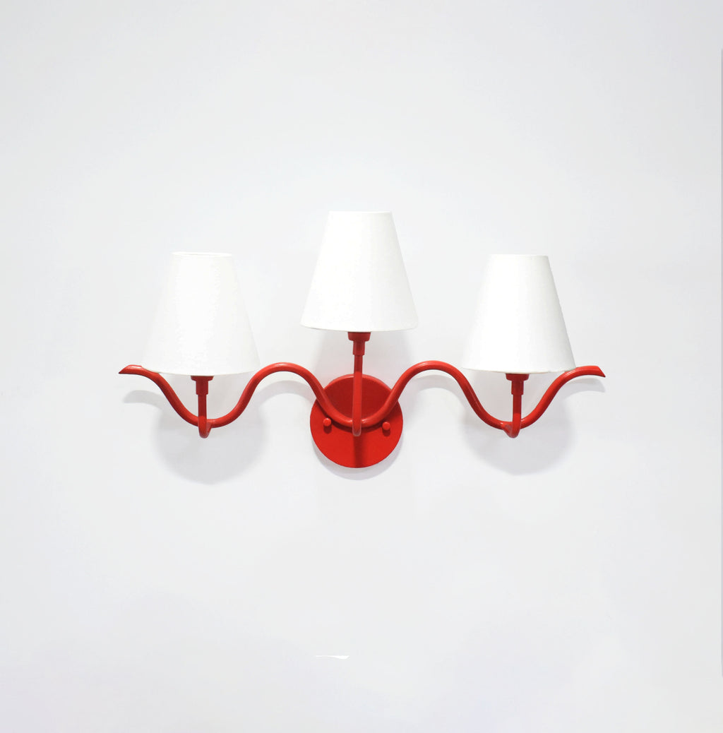 Unique Red Wall Lamps: Dual Shades for a Bold Look