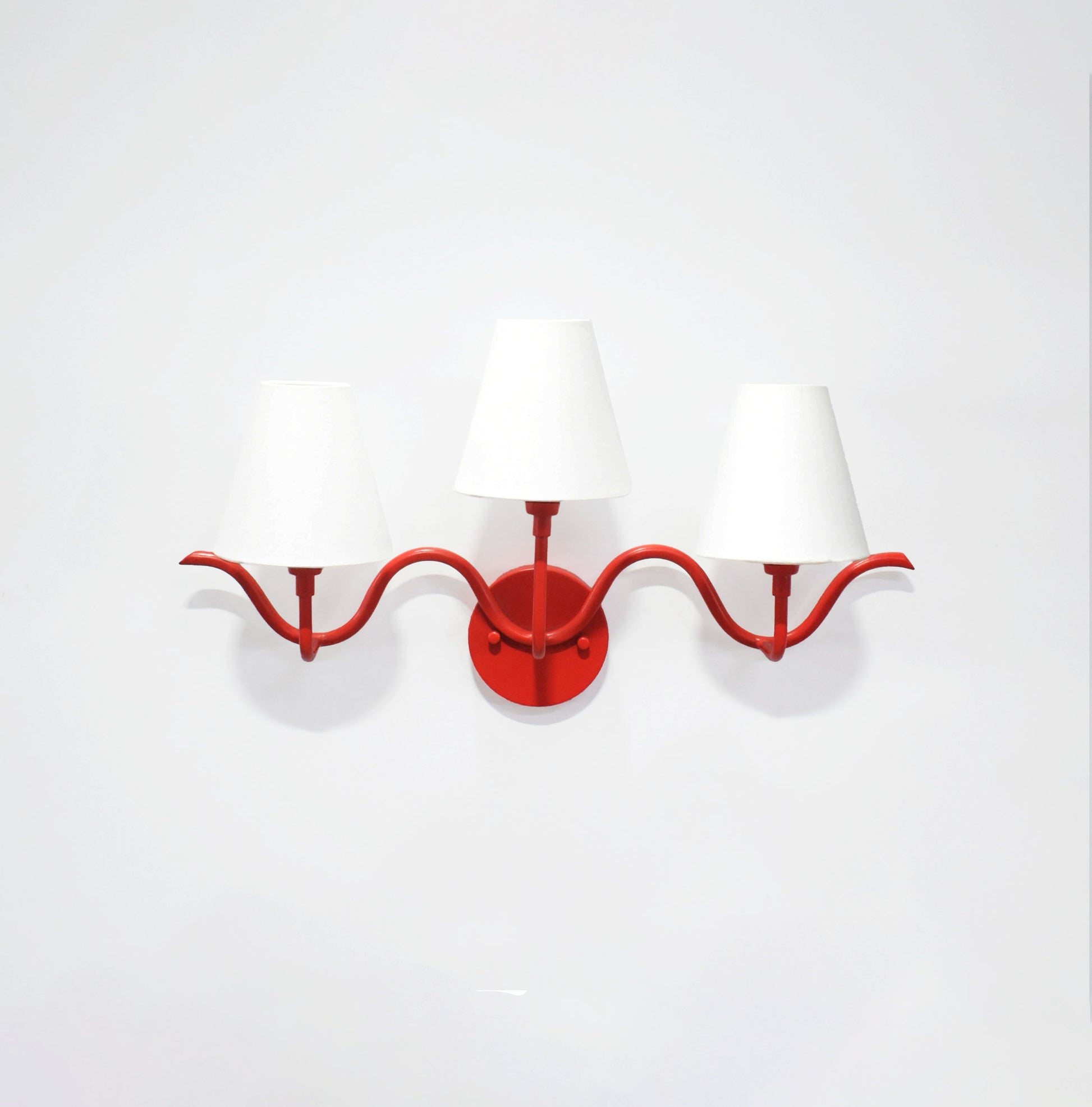 Unique Red Wall Lamps: Dual Shades for a Bold Look