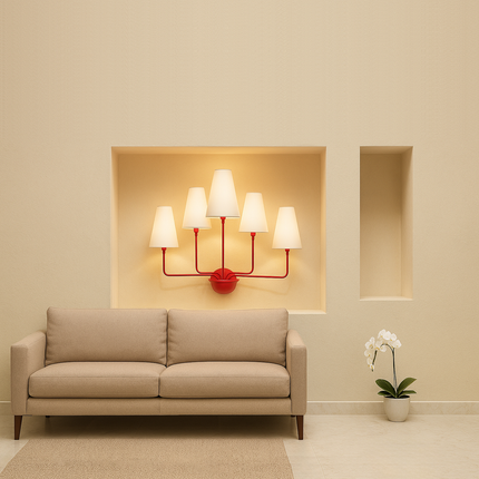 Red Radiance for Refined Interiors