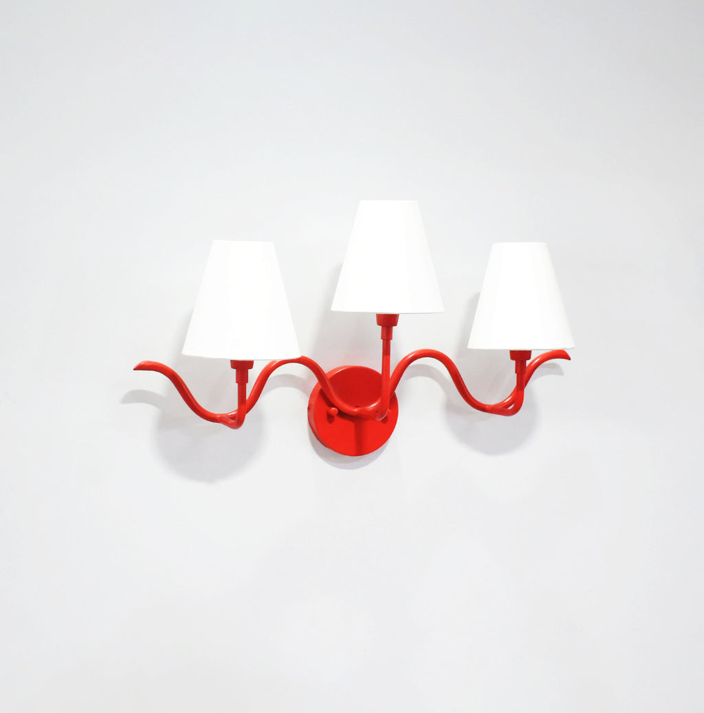Unique Red Wall Lamps: Dual Shades for a Bold Look