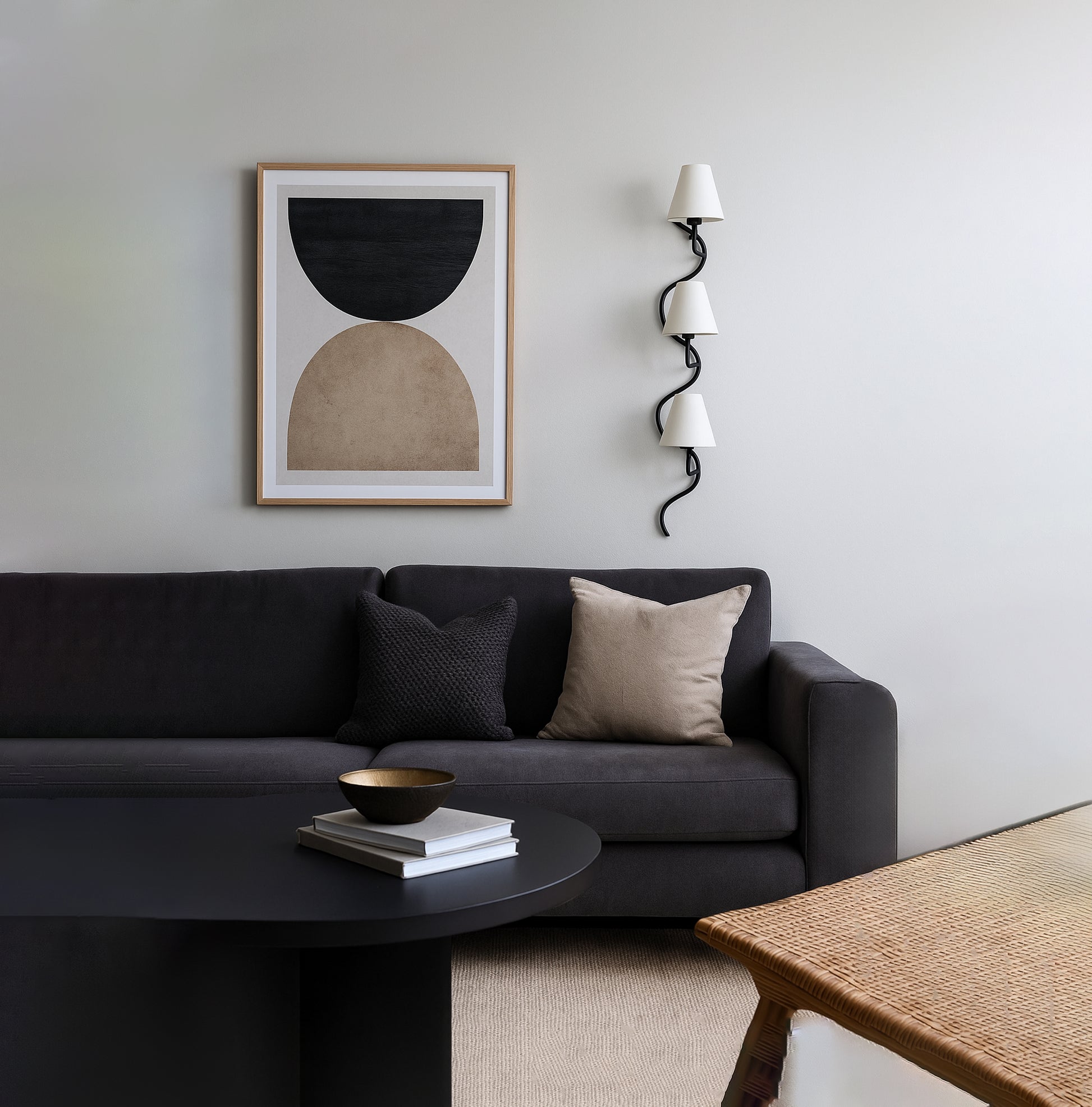 Transform Your Room with Black Three Vertical Lights