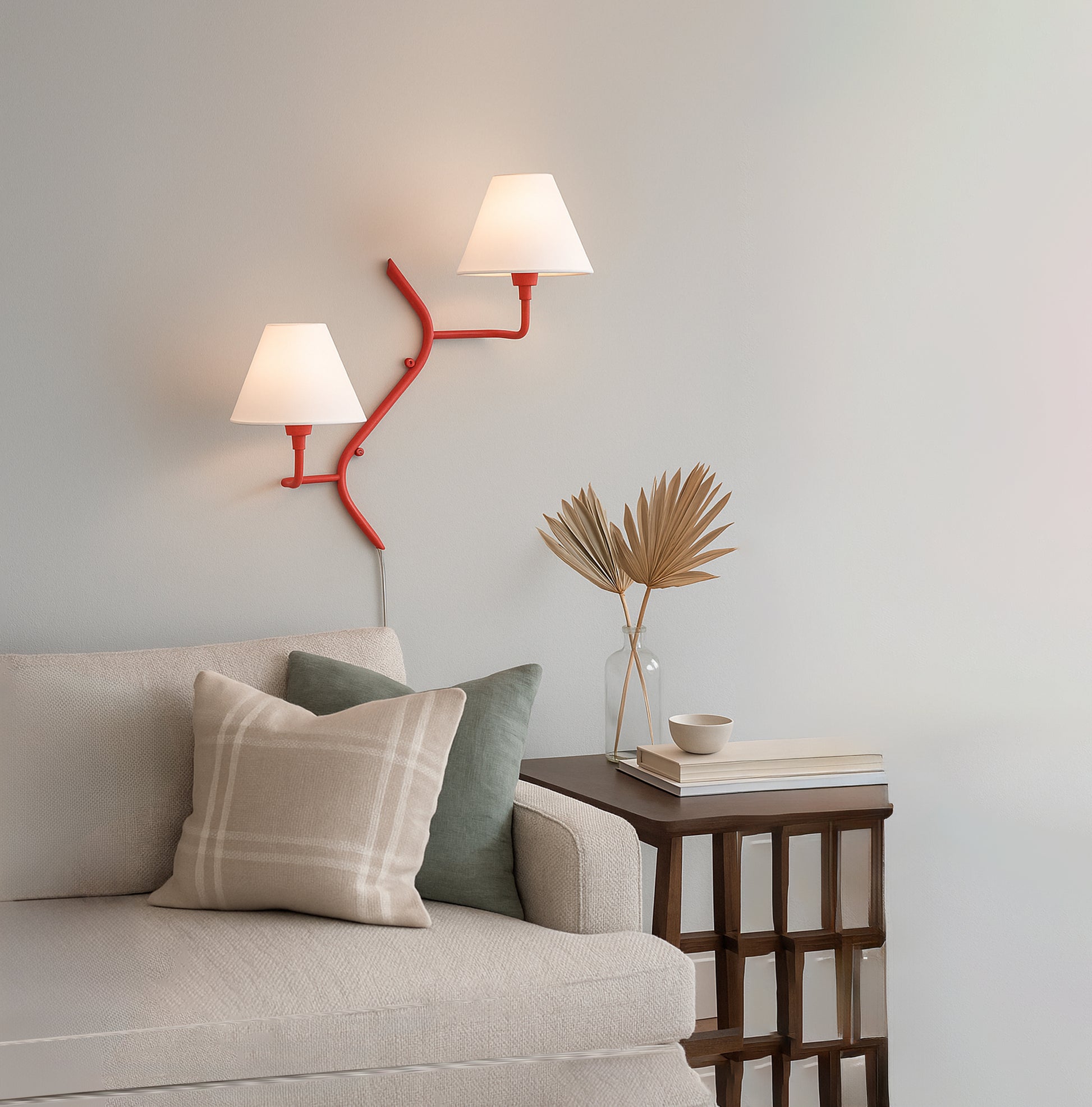 Discover the Charm of Two-Shade Red Wall Lamps
