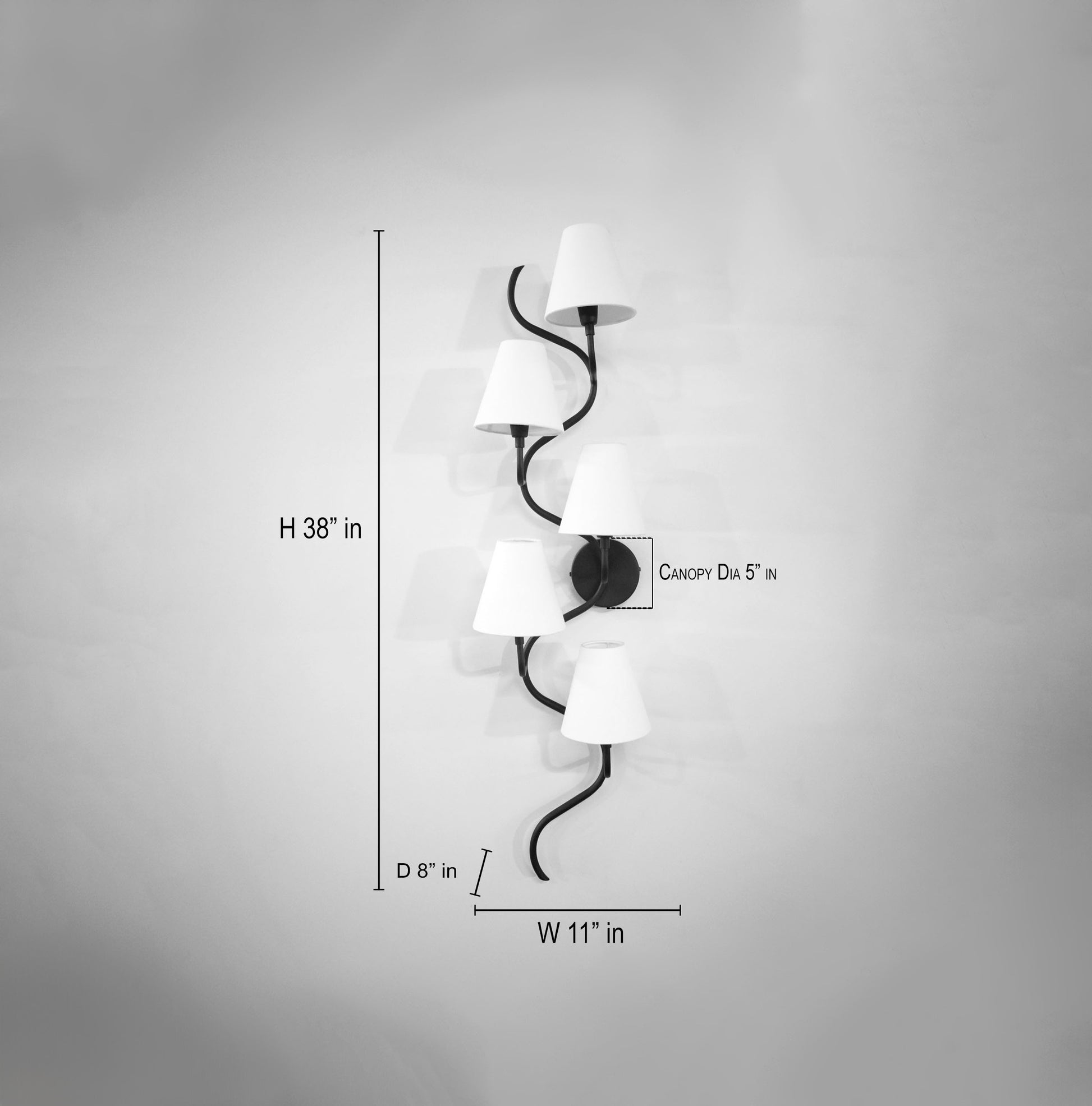 Transform Your Room with a Black Five Lamp Vertical Fixture