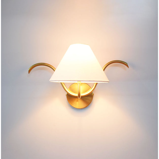 Wall Lamps with Canopy in Elegant Gold Finish