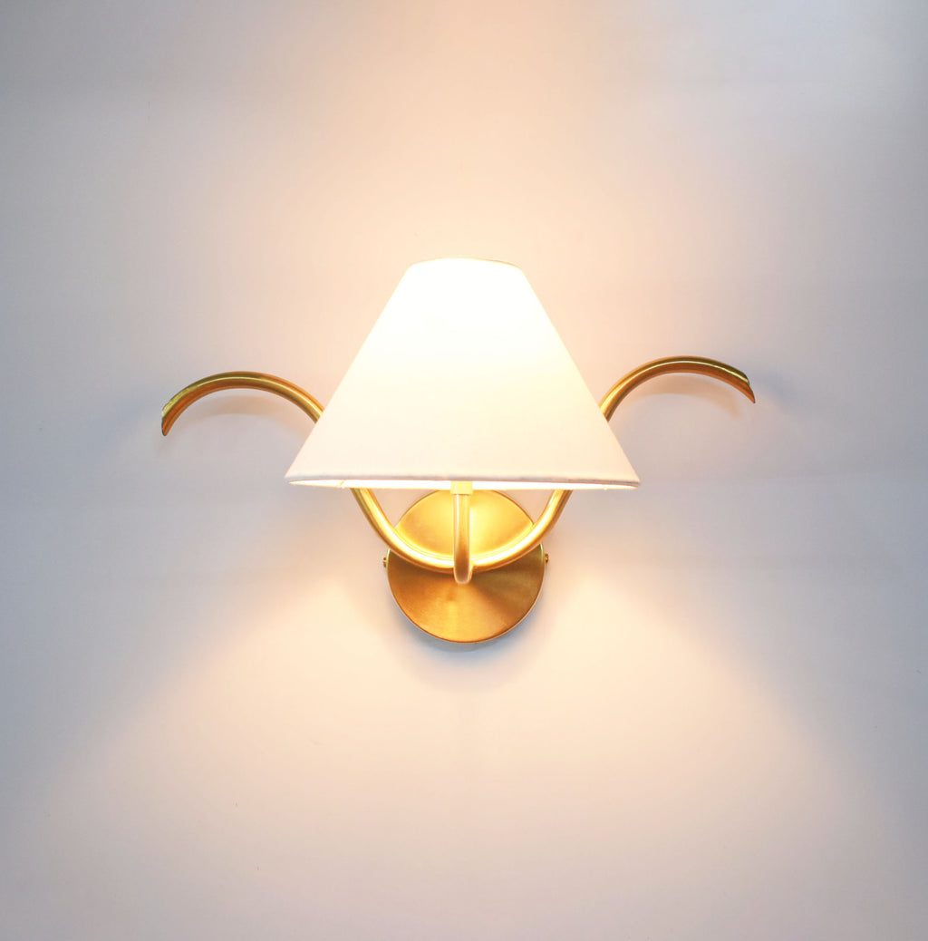 Wall Lamps with Canopy in Elegant Gold Finish