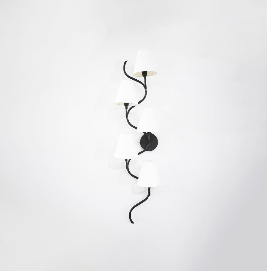 Transform Your Room with a Black Five Lamp Vertical Fixture