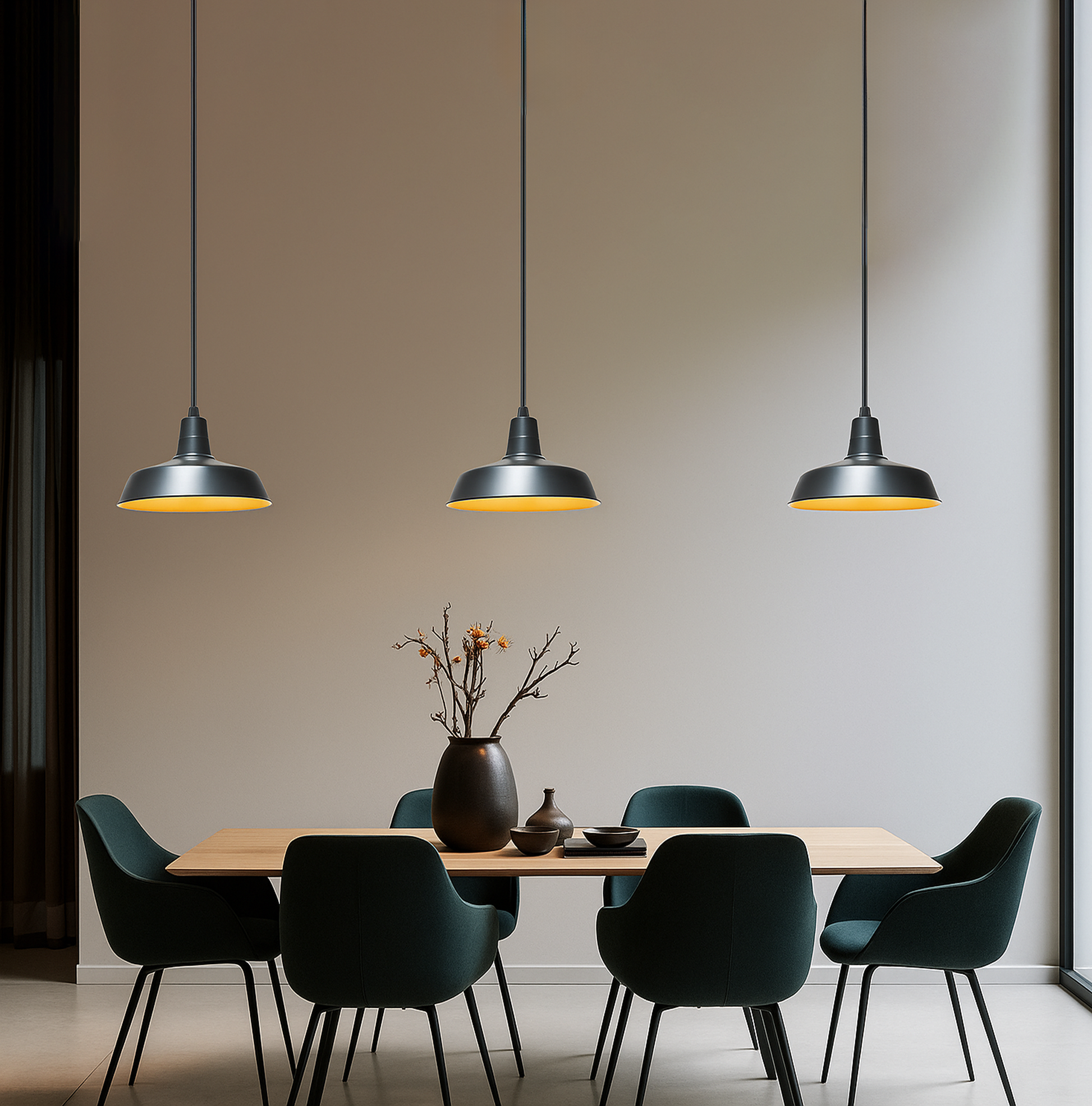 Transform Your Space with Elegant Black Hanging Lights matte black