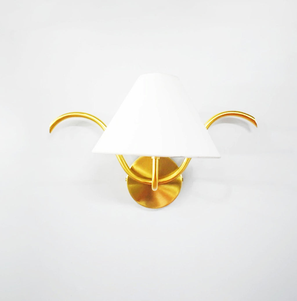 Wall Lamps with Canopy in Elegant Gold Finish