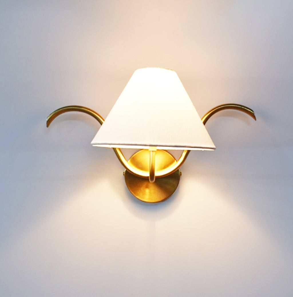 Wall Lamps with Canopy in Elegant Gold Finish