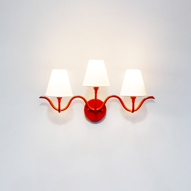 Unique Red Wall Lamps: Dual Shades for a Bold Look