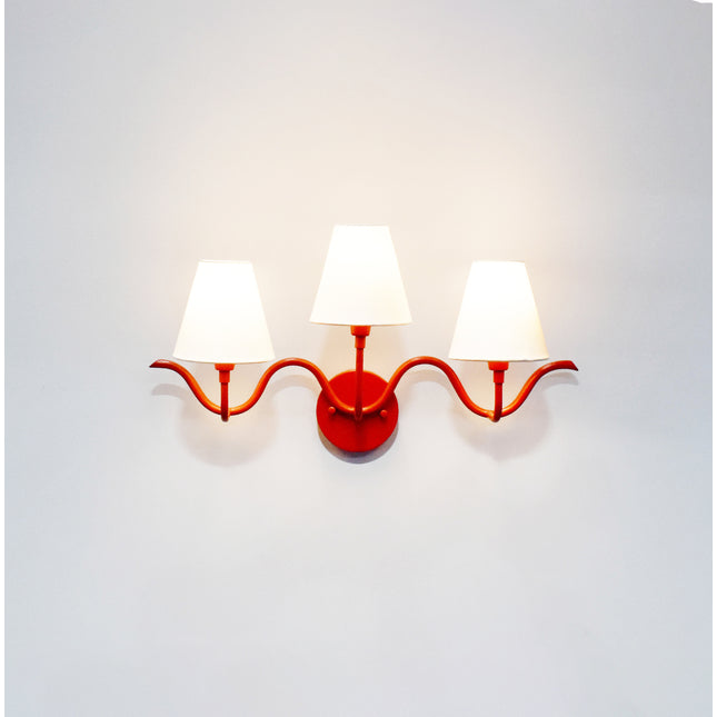 Unique Red Wall Lamps: Dual Shades for a Bold Look