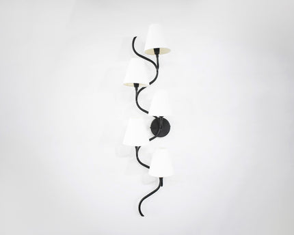 Transform Your Room with a Black Five Lamp Vertical Fixture