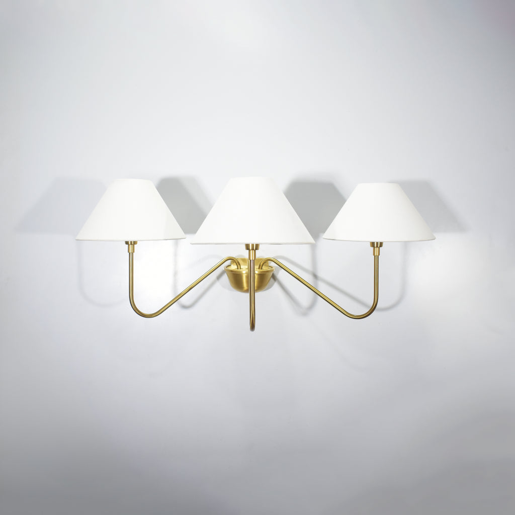Introducing our modern gold 3 Lights Wall Lamp, a stunning addition to any space.