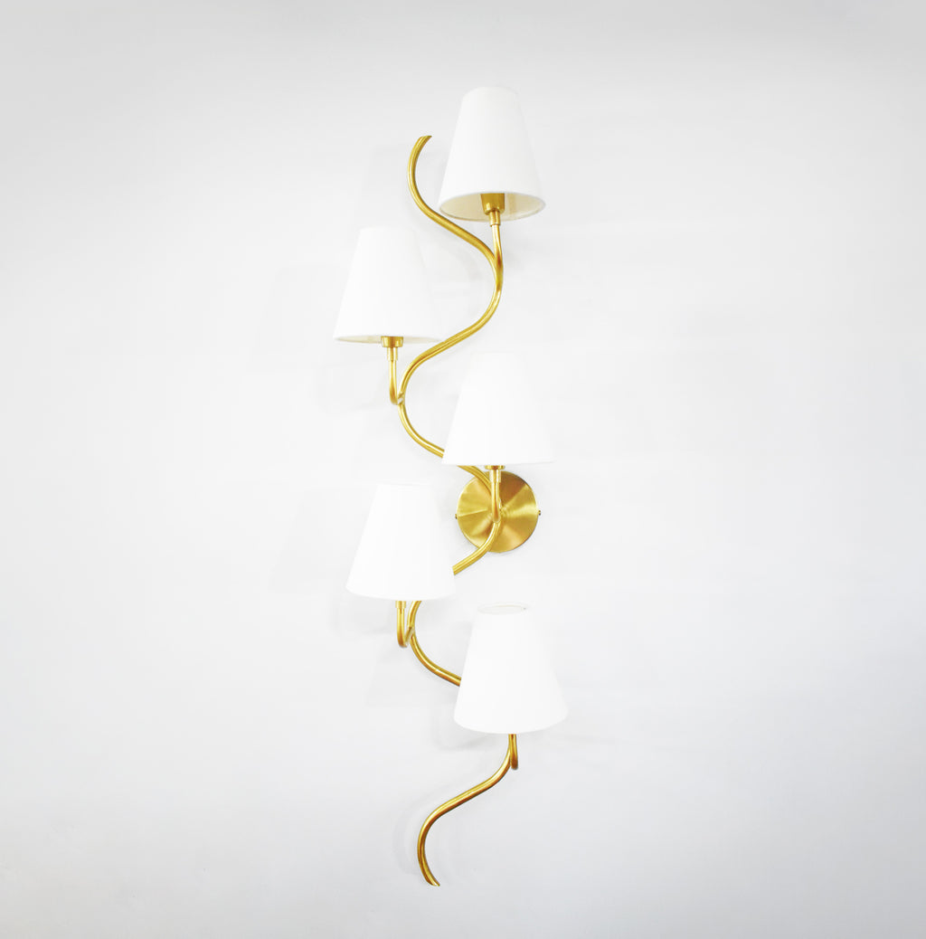 Stunning Golden Five Lamp Vertical Canopy Designs for your home