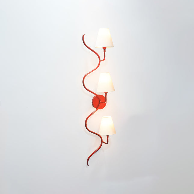 Stylish Vertical Red Wall Lamps for Modern Interiors