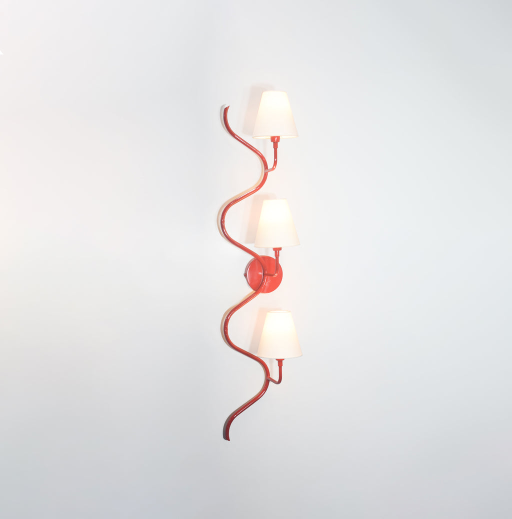 Stylish Vertical Red Wall Lamps for Modern Interiors