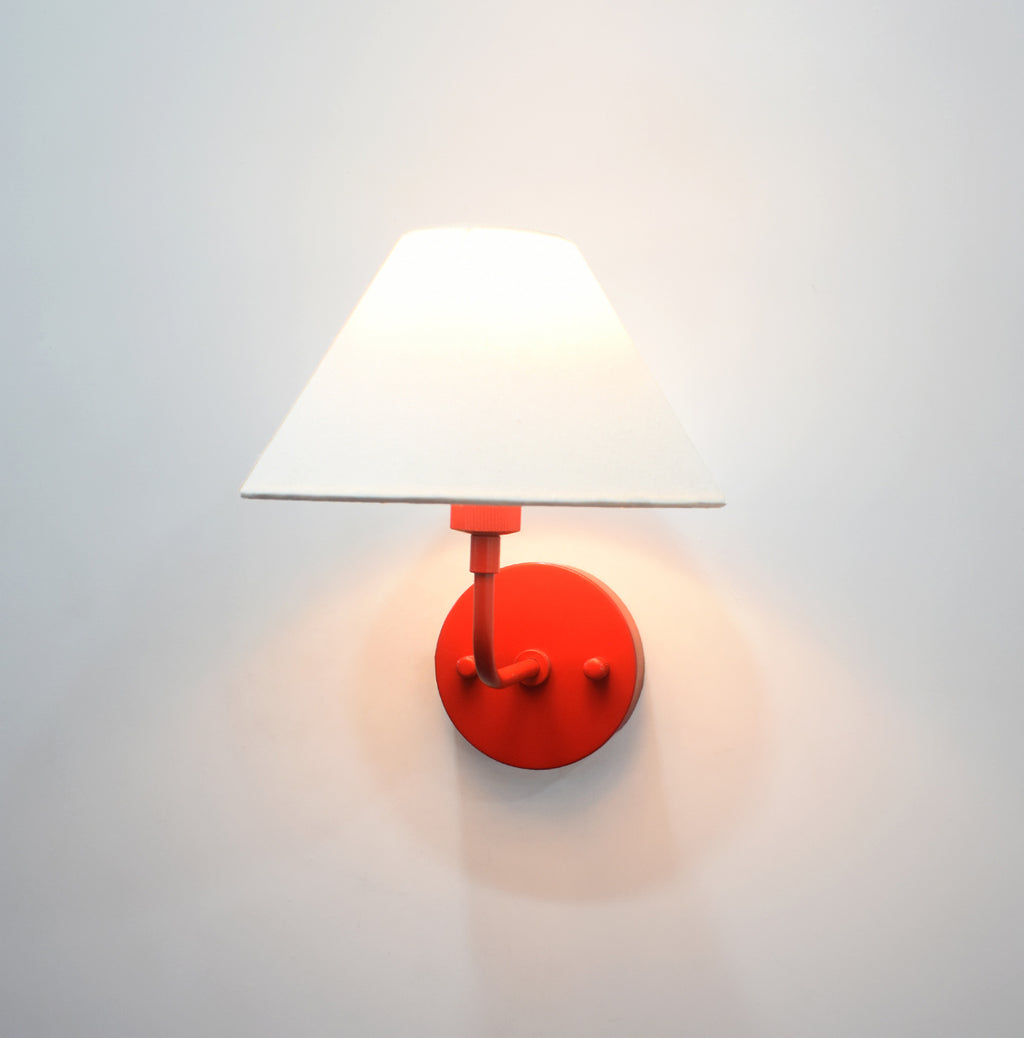 Chic red Wall Lamp with Canopy: A Perfect Lighting Choice