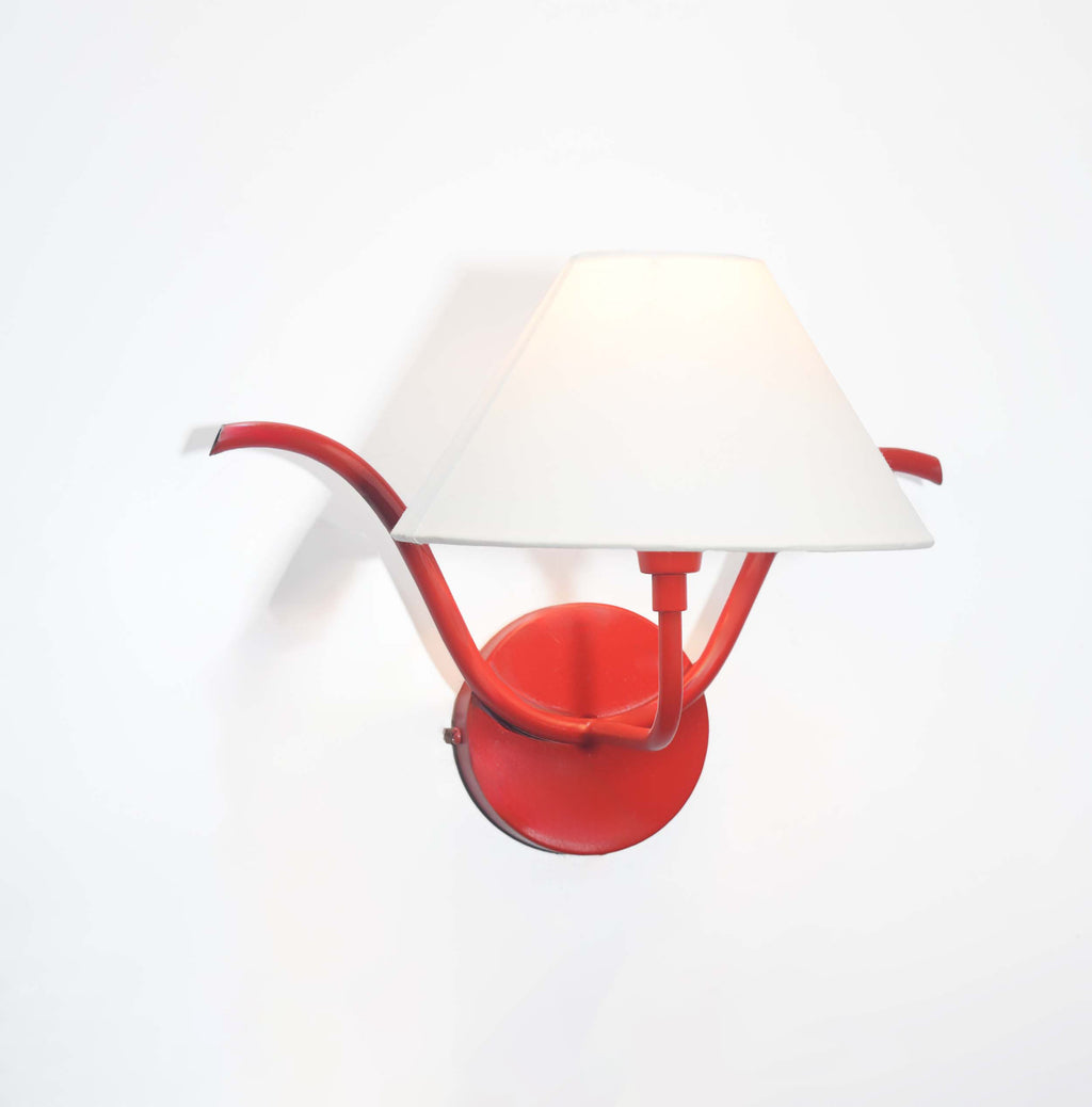 Enhance Ambiance with a Red Canopy Wall Fixture