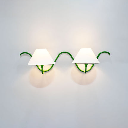 Illuminate Your Space with a Green Wall Lamp Duo