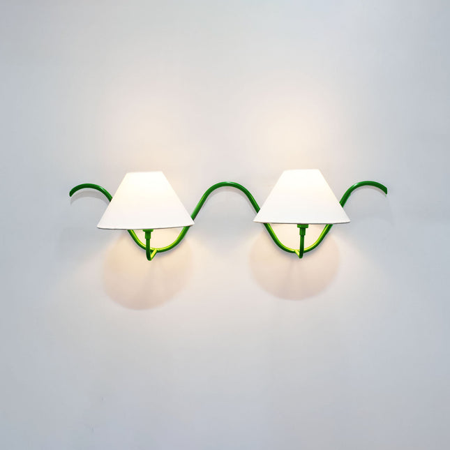 Illuminate Your Space with a Green Wall Lamp Duo