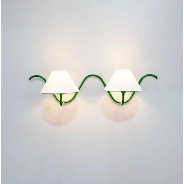 Illuminate Your Space with a Green Wall Lamp Duo