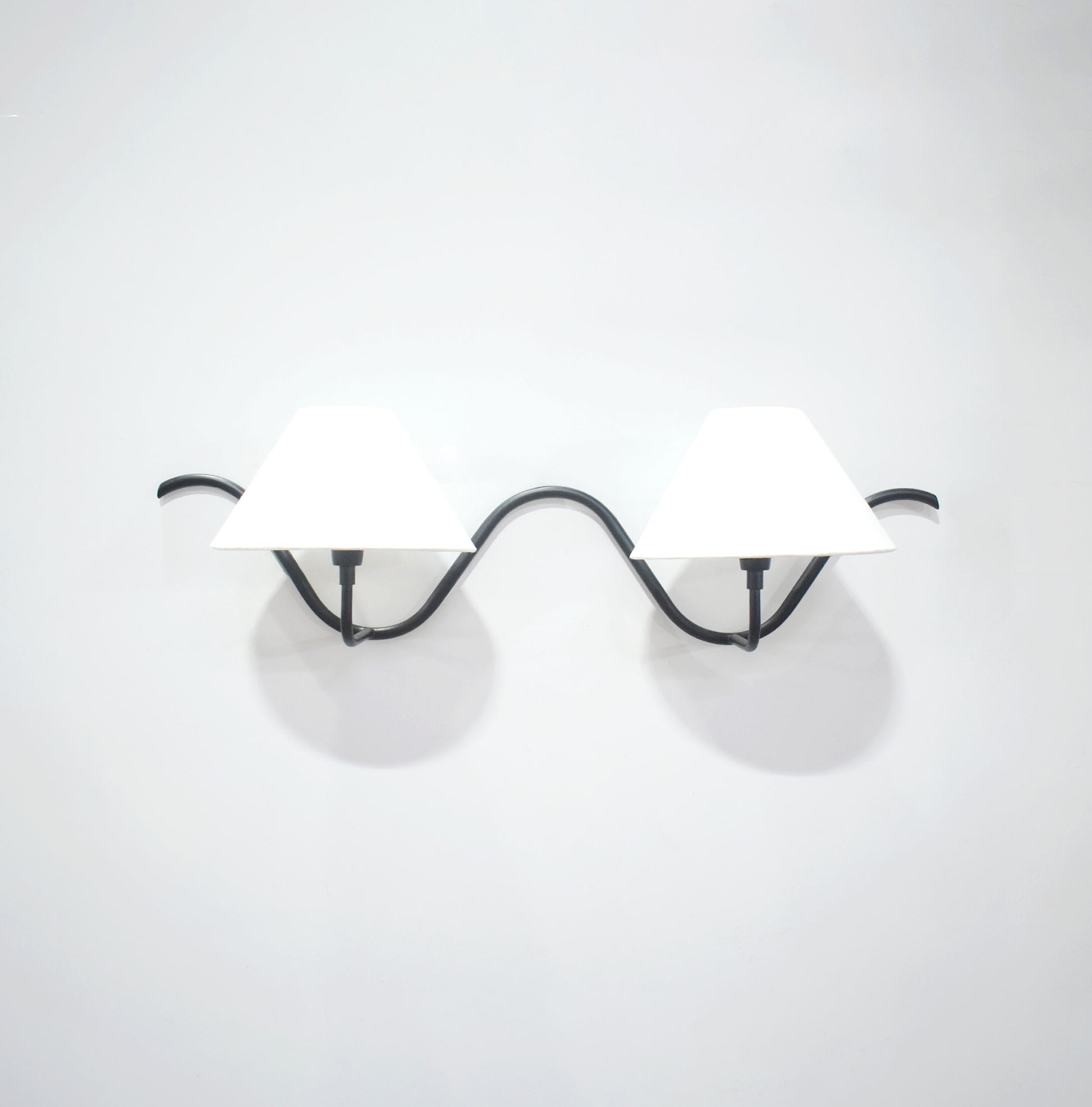 Stylish Black Wall Lamps with Two Light Sources