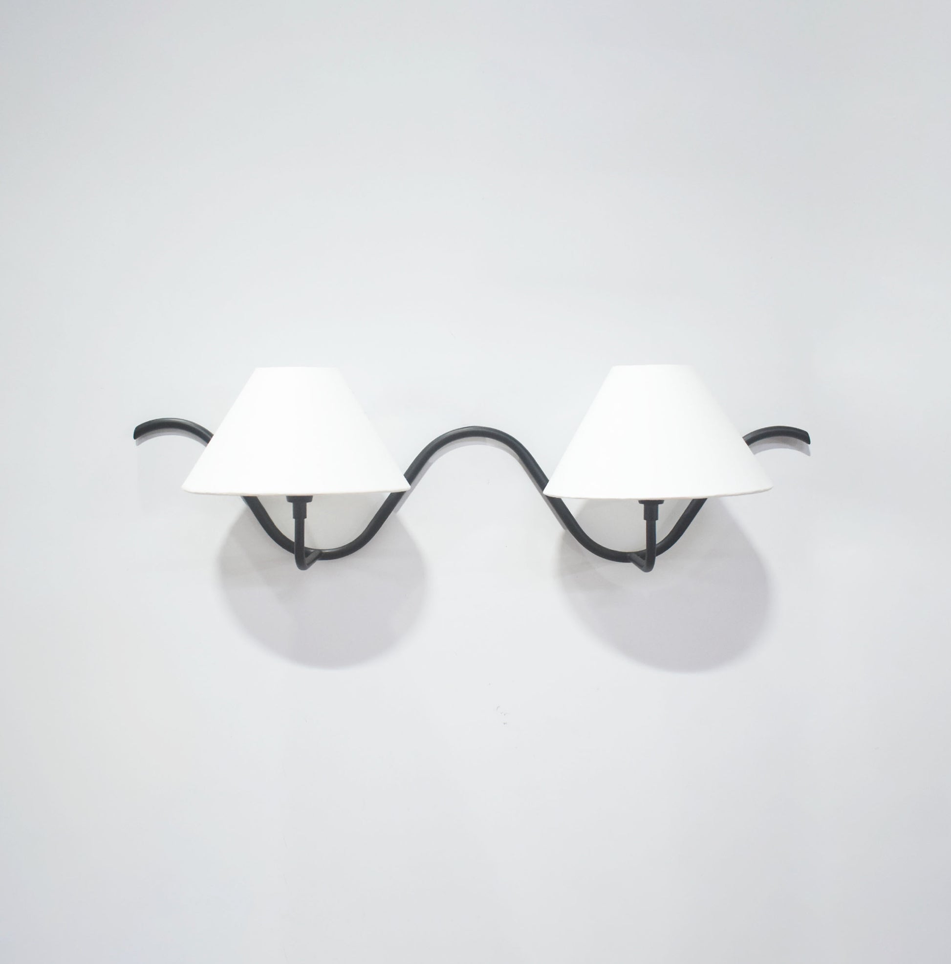 Stylish Black Wall Lamps with Two Light Sources