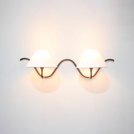 Stylish Black Wall Lamps with Two Light Sources