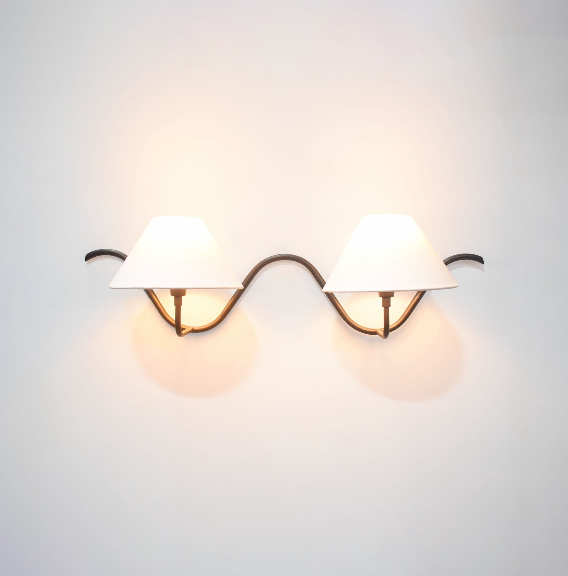 Stylish Black Wall Lamps with Two Light Sources
