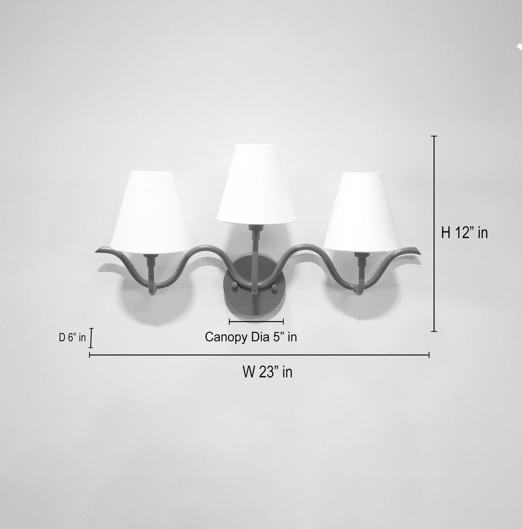 Illuminate Your Space with Yellow Triple Shade Sconces Yellow