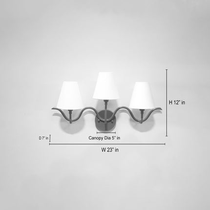 Illuminate Your Space with Yellow Triple Shade Sconces Yellow