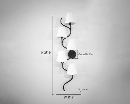 Transform Your Room with a Black Five Lamp Vertical Fixture