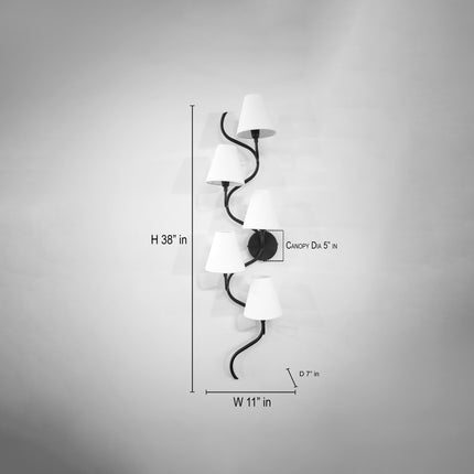 Transform Your Room with a Black Five Lamp Vertical Fixture